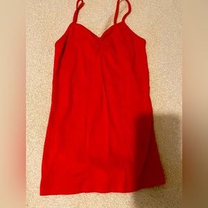 Plain, red tank top